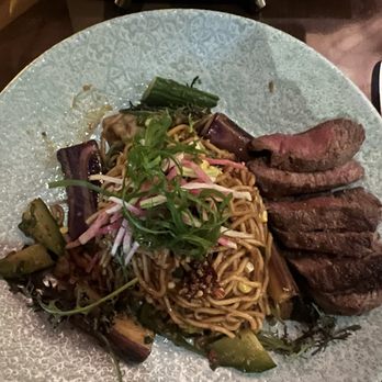 Tiffins Restaurant - Szechuan Noodles with Beef - New American Near Me - Lake Buena Vista, Florida Tiffins Restaurant - Szechuan Noodles with Beef - New American Near Me - Lake Buena Vista, Florida