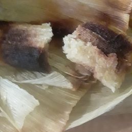 $3.50 for supposedly a huge sweet tamale. Had to crack it it was so hard in burned. Trash $3.50 for supposedly a huge sweet tamale. Had to crack it it was so hard in burned. Trash