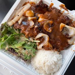 Hamburger Steak; Follow me @RimyEats on Instagram Hamburger Steak; Follow me @RimyEats on Instagram