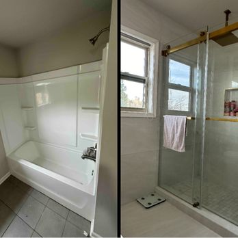 The UniqHouse - before and after: shower - Countertop Installation Near Me - Norcross, Georgia The UniqHouse - before and after: shower - Countertop Installation Near Me - Norcross, Georgia