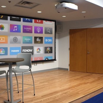 Livewire - In-ceiling motorized projection screen. - Home Theatre Installation Near Me - Richmond, Virginia