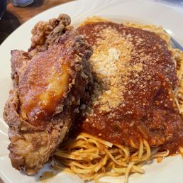 Small chicken and spaghetti