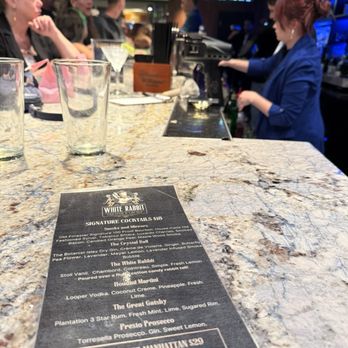 Elite Experience: White Rabbit Theater & Lounge - Drink menu - Yelp Events Near Me - Reno, Nevada