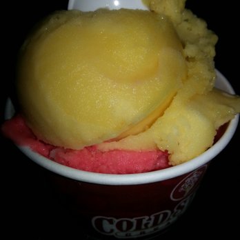 Cold Stone Creamery - Half and half scoop of watermelon and mango sorbet. - Ice Cream & Frozen Yogurt Near Me - San Rafael, California