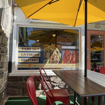 Tacos Guac And Bowl - Outdoor seating and storefront - Mexican Near Me - Reading, Pennsylvania Tacos Guac And Bowl - Outdoor seating and storefront - Mexican Near Me - Reading, Pennsylvania