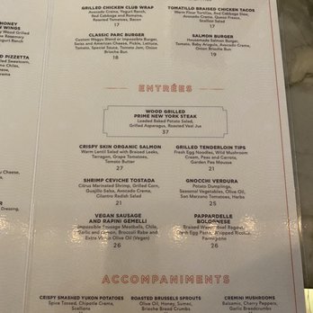 Parc - Menu - New American Near Me - Detroit, Michigan Parc - Menu - New American Near Me - Detroit, Michigan