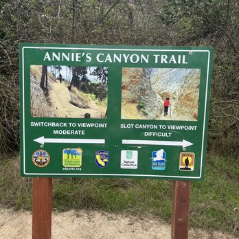 Annie's Canyon Trail - Annie's Trail sign - Hiking Near Me - Encinitas, California Annie's Canyon Trail - Annie's Trail sign - Hiking Near Me - Encinitas, California