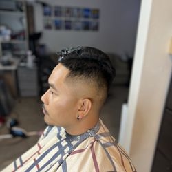 High fade comb over