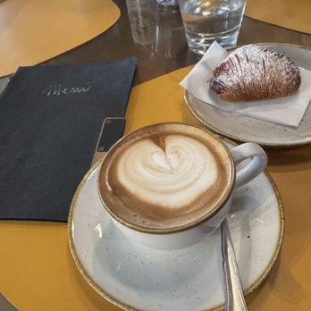 Pan Bernardo - Capuccino and delicious flaky pastry filled with a sweet ricotta - Breakfast & Brunch Near Me - Rome, RM Pan Bernardo - Capuccino and delicious flaky pastry filled with a sweet ricotta - Breakfast & Brunch Near Me - Rome, RM