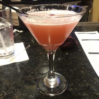 The Clock Tower Restaurant - Queen City martini with strawberries in it. - New American Near Me - Charlotte, North Carolina