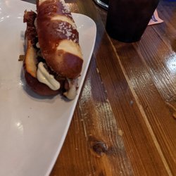 Gilbert Station - Philly on pretzel bun