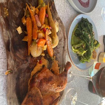 Orange Hill Restaurant & Events - Half chicken root veggies sweet potatoe mash - Steakhouses Near Me - Orange, California