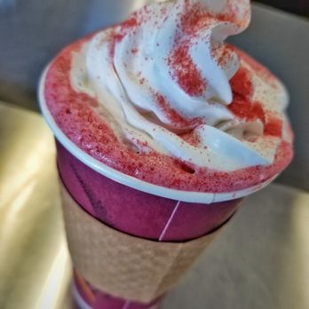 Cafe Aroma - Red Velvet latte! - Coffee & Tea Near Me - Manteca, California