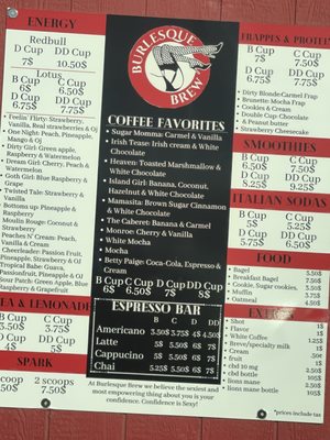 Menu photo 2 Burlesque Brew Coffee Kennewick, WA Menu photo 2 Burlesque Brew Coffee Kennewick, WA