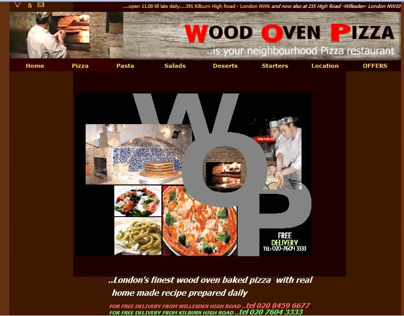 WOOD OVEN PIZZA Updated June 2024 391 Kilburn High Road, London