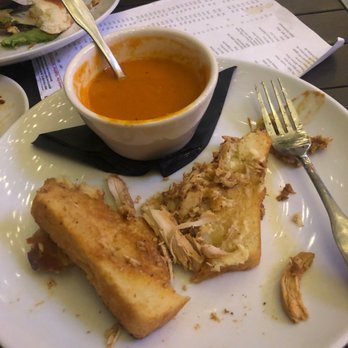 Roosevelt's - Grilled chicken (NOT A CHICKEN BREAST) cheese sandwich and tomato bisque. - Gastropubs Near Me - Tulsa, Oklahoma Roosevelt's - Grilled chicken (NOT A CHICKEN BREAST) cheese sandwich and tomato bisque. - Gastropubs Near Me - Tulsa, Oklahoma