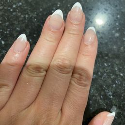 Full set - French tip - short almond