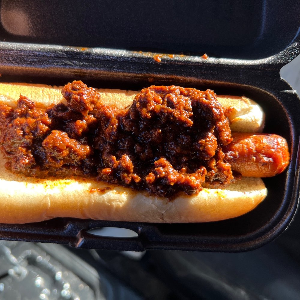 Skinny dried out hotdog