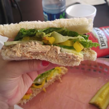 Brenen's Coffee Cafe - The road trip wity chicken salad, no tomatoes or onions, on soughdough - Cafes Near Me - Athens, Ohio