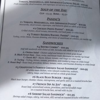 Grapevine Farms - Lunch menu 6/2019 - Coffee & Tea Near Me - Cobleskill, New York