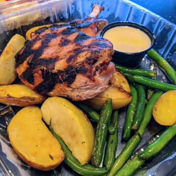 Campagnolo - Pork Chop to-go. Bone-in chop, roasted green apples, fingerling potatoes, hard cider jus. $28. - Italian Near Me - Atlanta, Georgia