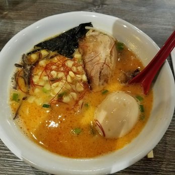 Nikka Ramen - Spicy ramen+soft boiled egg+corn - Ramen Near Me - Goleta, California