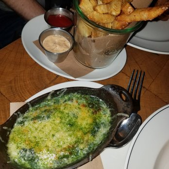 CBD Provisions - Creamed spinach and fries - Brasseries Near Me - Dallas, Texas CBD Provisions - Creamed spinach and fries - Brasseries Near Me - Dallas, Texas