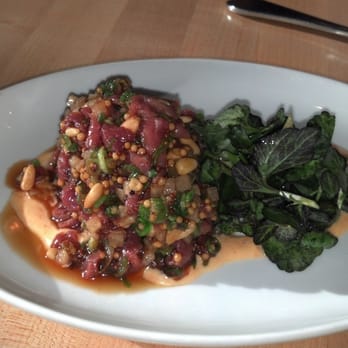Joule - Beef tata with asian pear, mustard seeds, pine nuts, green onions - Korean Near Me - Seattle, Washington