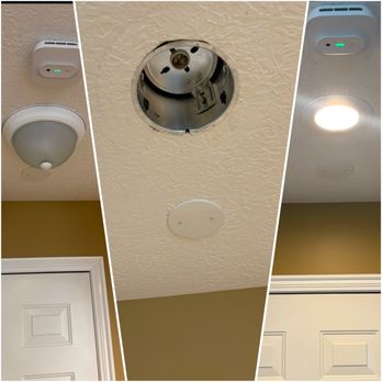 Strickland Electric - Homeowners wanted to install can lights to replace the flush mount light fixtures throughout their home - Electricians Near Me - Lewis Center , Ohio