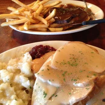 Frank's Diner - Open face meat loaf with fries and open face turkey with mashed - Breakfast & Brunch Near Me - Spokane, Washington