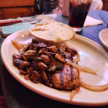Texas Roadhouse - Chicken and mushrooms with a big bowl of mashed potatoes. - Steakhouses Near Me - Chantilly, Virginia