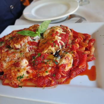 Casa Antica - Eggplant parmigiana with pasta... - Italian Near Me - Lewiston, New York Casa Antica - Eggplant parmigiana with pasta... - Italian Near Me - Lewiston, New York