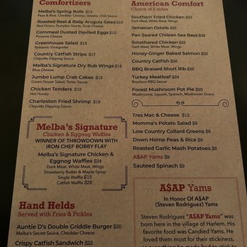 Melba's Restaurant - Menu 2 - Southern Near Me - New York, New York Melba's Restaurant - Menu 2 - Southern Near Me - New York, New York