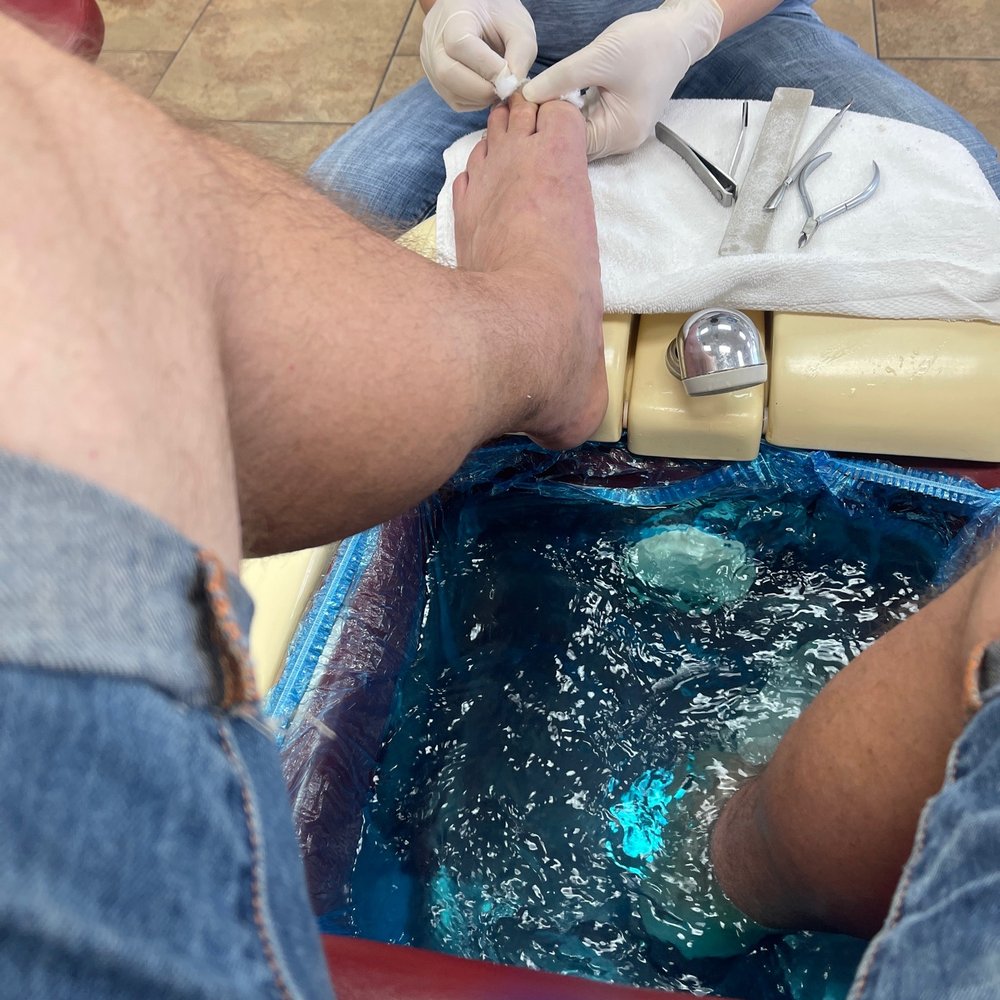 Pedicure and no blood drawn Pedicure and no blood drawn