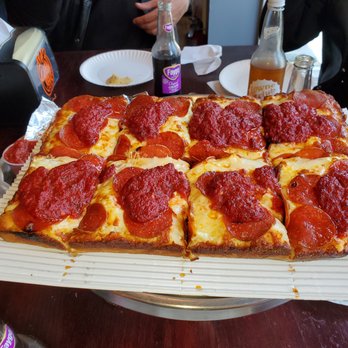 Sick Pizza - a square pizza with pepperoni on it - Pizza Near Me - Oxford Charter Township, Michigan Sick Pizza - a square pizza with pepperoni on it - Pizza Near Me - Oxford Charter Township, Michigan