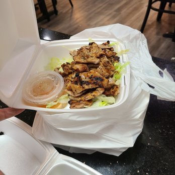 SK Noodle - Grilled chicken over lettuce with rice on the side - Chinese Near Me - Sparks, Nevada SK Noodle - Grilled chicken over lettuce with rice on the side - Chinese Near Me - Sparks, Nevada
