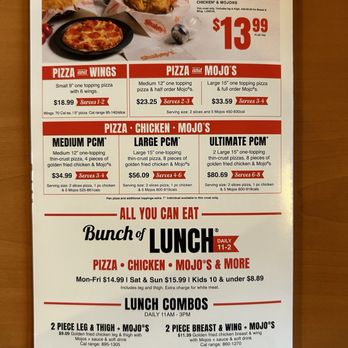 Shakey's Pizza Parlor - Menu 10/2025 - Pizza Near Me - Glendale, California