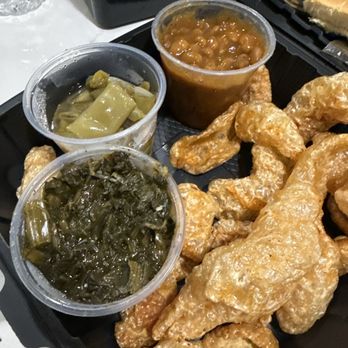 Central BBQ Poplar - Greens, beans, and pork rinds - Barbeque Near Me - Memphis, Tennessee Central BBQ Poplar - Greens, beans, and pork rinds - Barbeque Near Me - Memphis, Tennessee