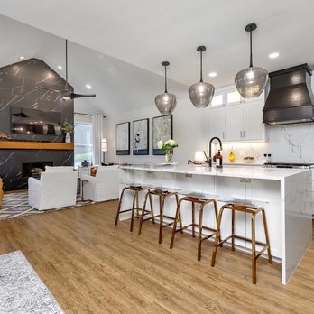 The Design Studio - the kitchen and living room - Interior Design Near Me - Keller, Texas
