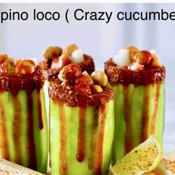 The Wild Strawberry La Michoacana Ice Cream - Crazy cucumber with peanuts chamoy , jícama ,lime juice Tajín.