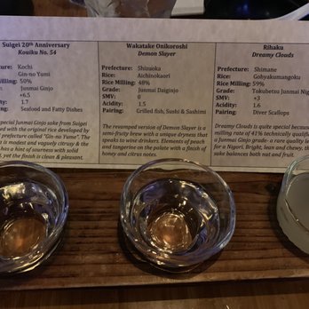Izakaya Den - Sake flight. Highly recommended - Japanese Near Me - Denver, Colorado