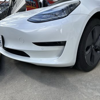 Goodbye Dents Mobile - Final Product - Pearl White on Tesla 3 - Body Shops Near Me