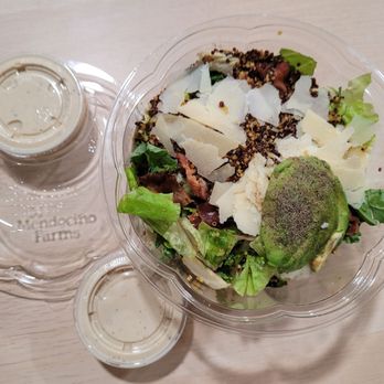 Mendocino Farms - the modern caesar salad (add bacon, no red onions, grape tomatoes, extra caesar dressing) - Sandwiches Near Me - San Mateo, California