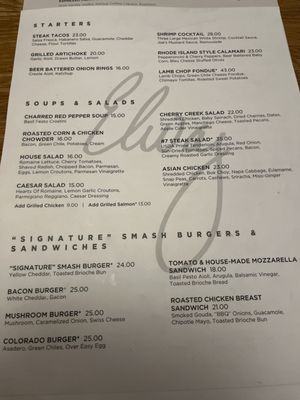 Menu photo 8 Elway's Denver, CO