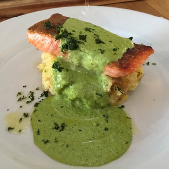The Kitchen Restaurant - Trout on a bed of mash (looks like salmon to me!) very tasty either way. - Seafood Near Me - Inverness, HLD