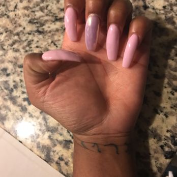 Jade Nails & Spa - Long gorgeous coffin nails done by jade - Nail Salons Near Me - Miami, Florida