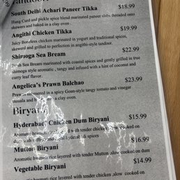 Menu as of 11/2025