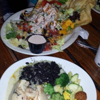 Pompano Joe's - Mahi mahi and taco salad. - Seafood Near Me - Destin, Florida Pompano Joe's - Mahi mahi and taco salad. - Seafood Near Me - Destin, Florida