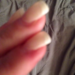 Not even a week. The nails are not the size they should be and I told her so. Sorry about the photo.