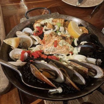 Cafe Sevilla - Seafood Black Ink Paella - Spanish Near Me - San Diego, California Cafe Sevilla - Seafood Black Ink Paella - Spanish Near Me - San Diego, California